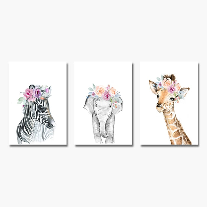 Arthia Designs - Flower Baby Animal Canvas Art - Review