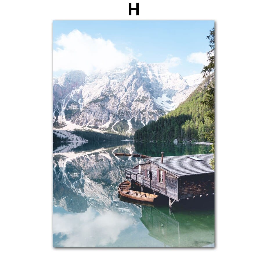 Arthia Designs - Mountain View Lake Canvas Art - Review