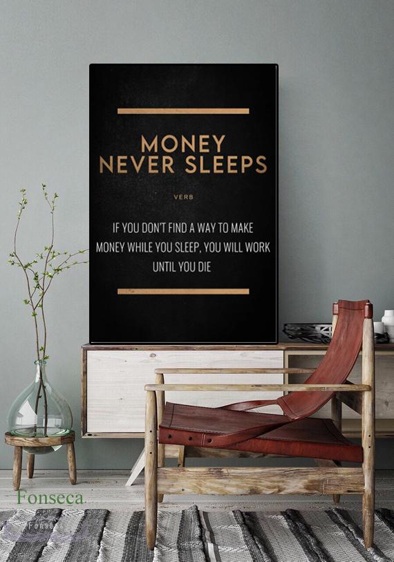 Arthia Designs - Money Never Sleeps Motivational Canvas Art - Review