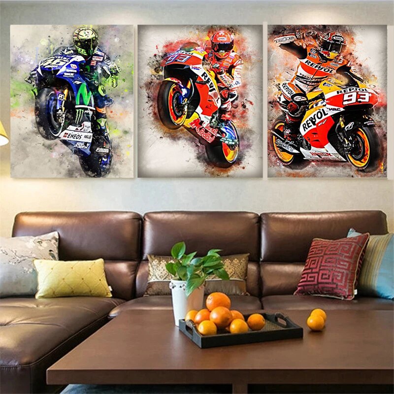 Arthia Designs - Watercolor Moto GP Canvas Art - Review