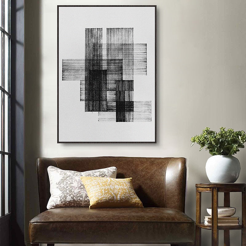 Arthia Designs - Abstract Black and White Stroke Canvas Art - Review