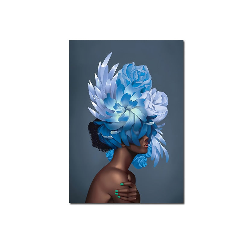 Arthia Designs - Modern Flower On Girl Head Canvas Art - Review