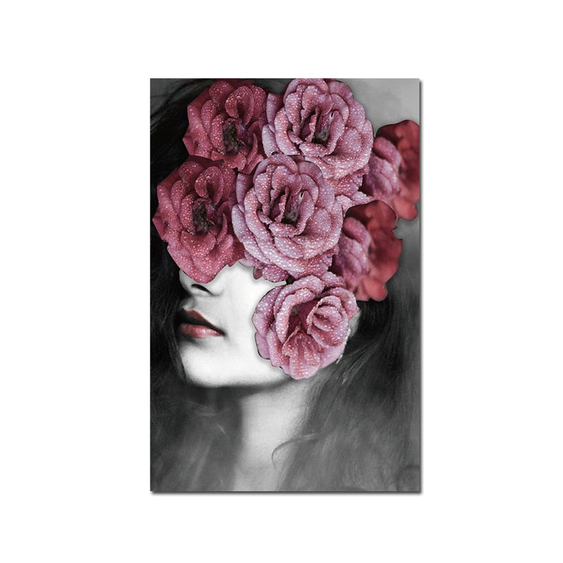 Arthia Designs - Modern Flower On Girl Head Canvas Art - Review