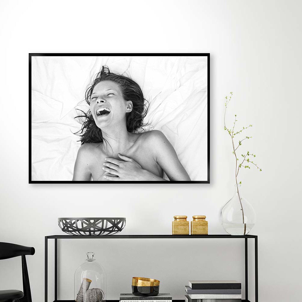 Arthia Designs - Black White Smoking Woman Canvas Art - Review