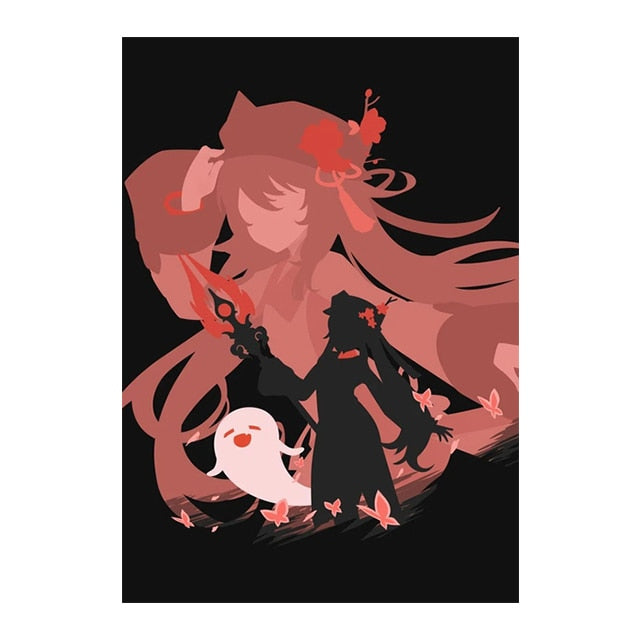 Arthia Designs - Genshin Impact Character Silhouette Canvas Art - Review