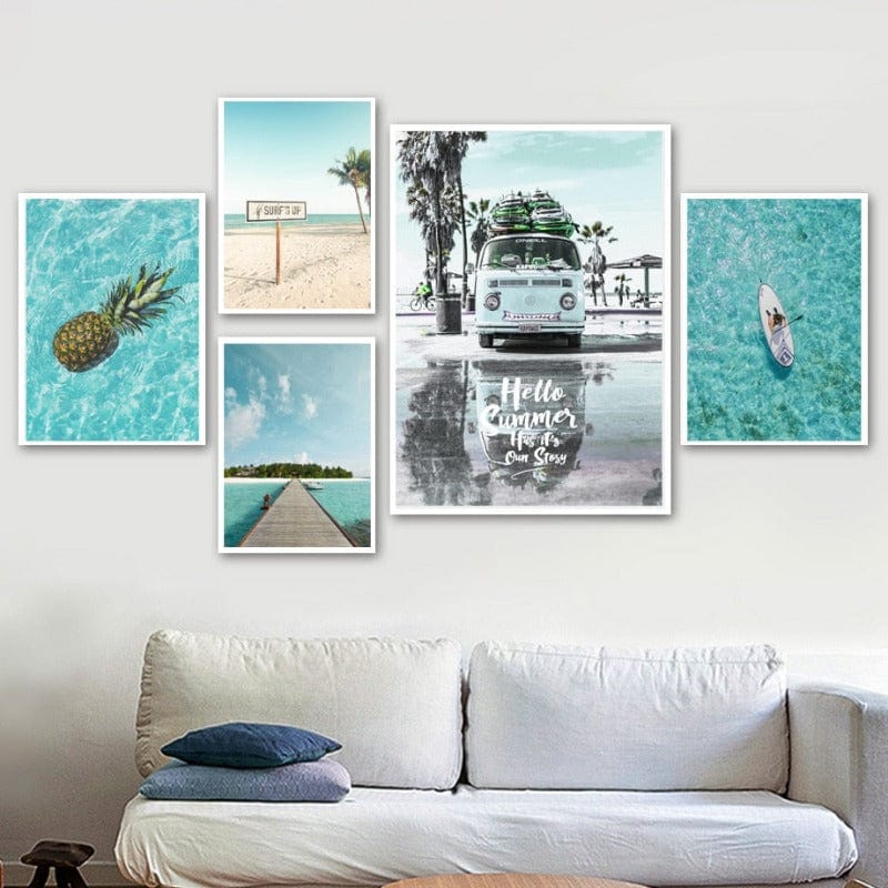 Arthia Designs - Sailing in Tropical Island Summer Resort Canvas Art - Review