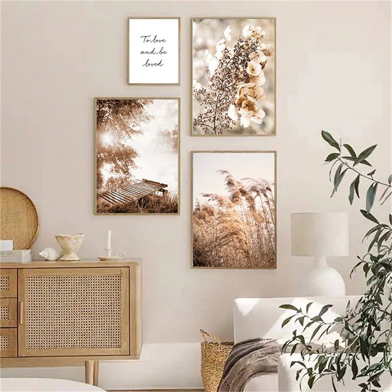 Arthia Designs - Autumn Sunlight Paddy Field Canvas Art - Review