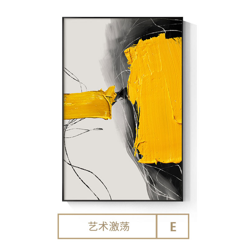 Arthia Designs - Abstract Yellow Black Ink Splash Canvas Art - Review