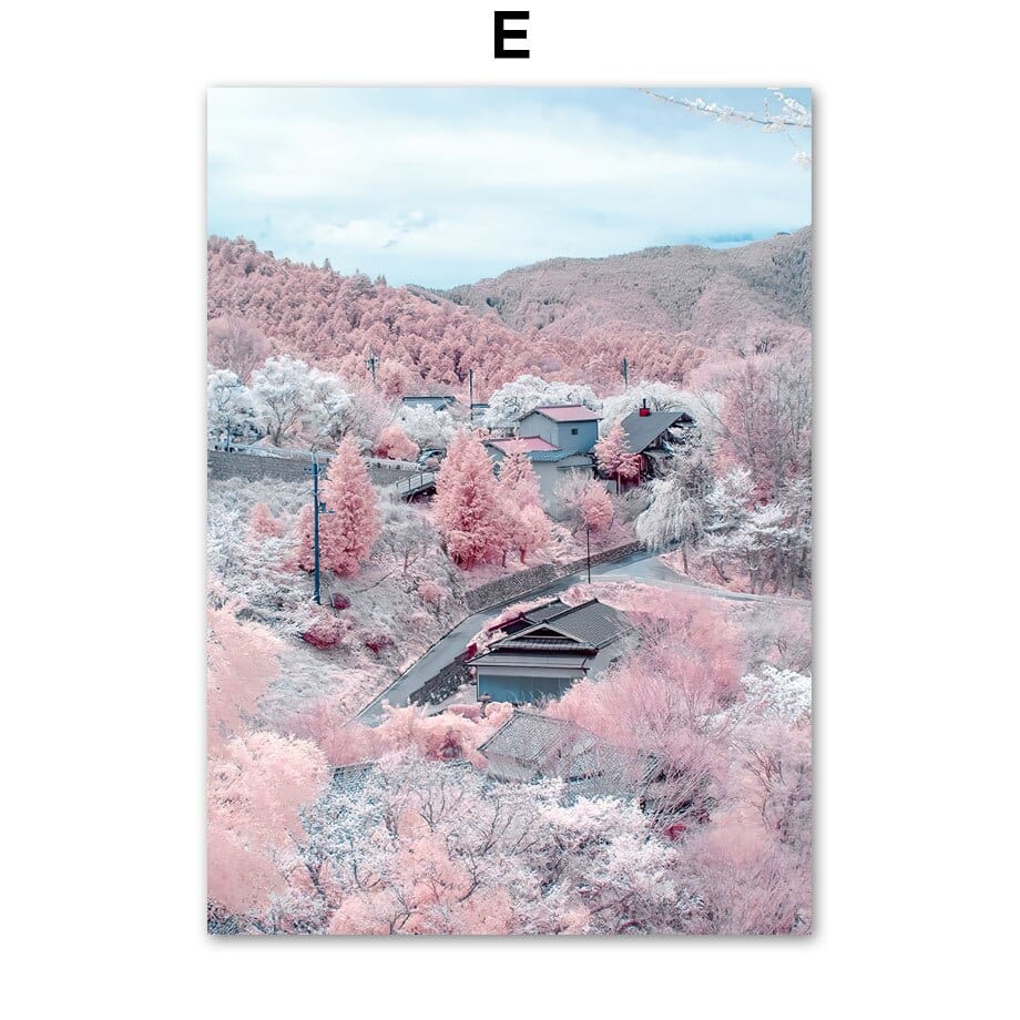 Arthia Designs - Mount Fuji Sakura Temple Canvas Art - Review