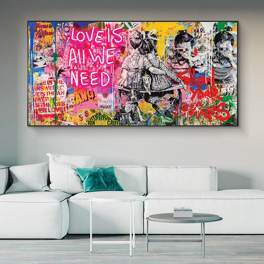 Arthia Designs - Love Is All We Need Graffiti Canvas Art - Review