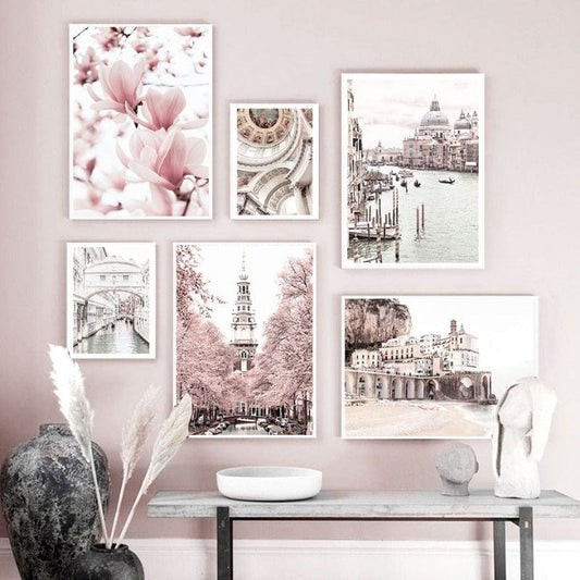 Arthia Designs - Venice Pink Magnolia Flower Canvas Art - Review