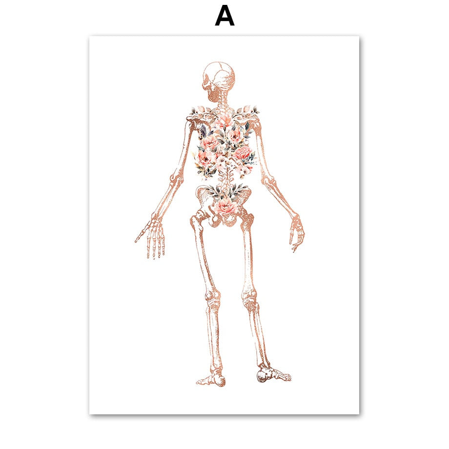 Arthia Designs - Flower Human Skull Anatomy Canvas Art - Review