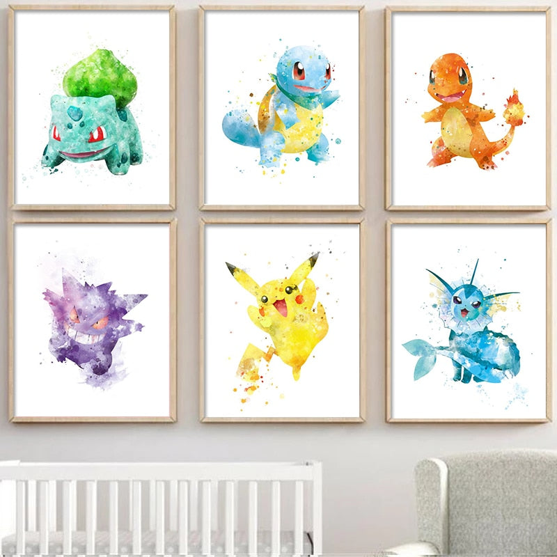 Arthia Designs - Funny Pokemon Watercolor Canvas Art - Review