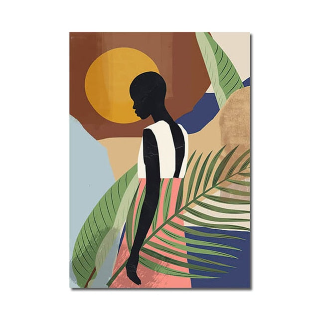 Arthia Designs - Abstract Floral African Woman Canvas Art - Review