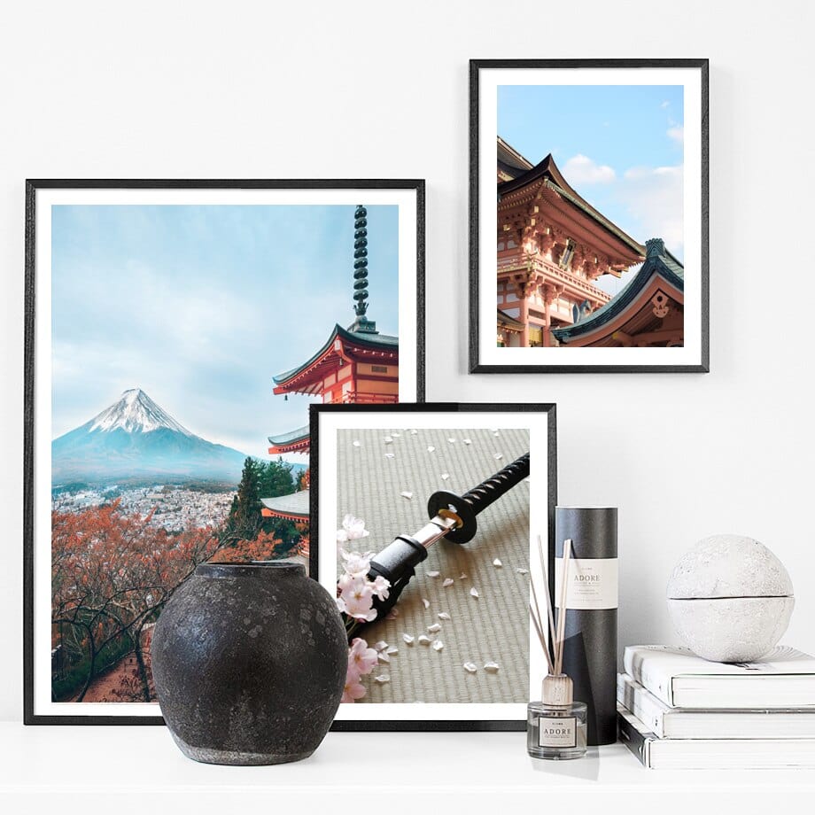 Arthia Designs - Mount Fuji Sakura Temple Canvas Art - Review