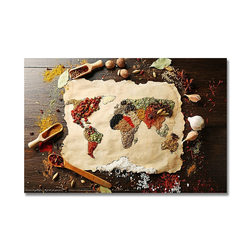 Arthia Designs - Grains Spices Kitchen Spoon Canvas Art - Review