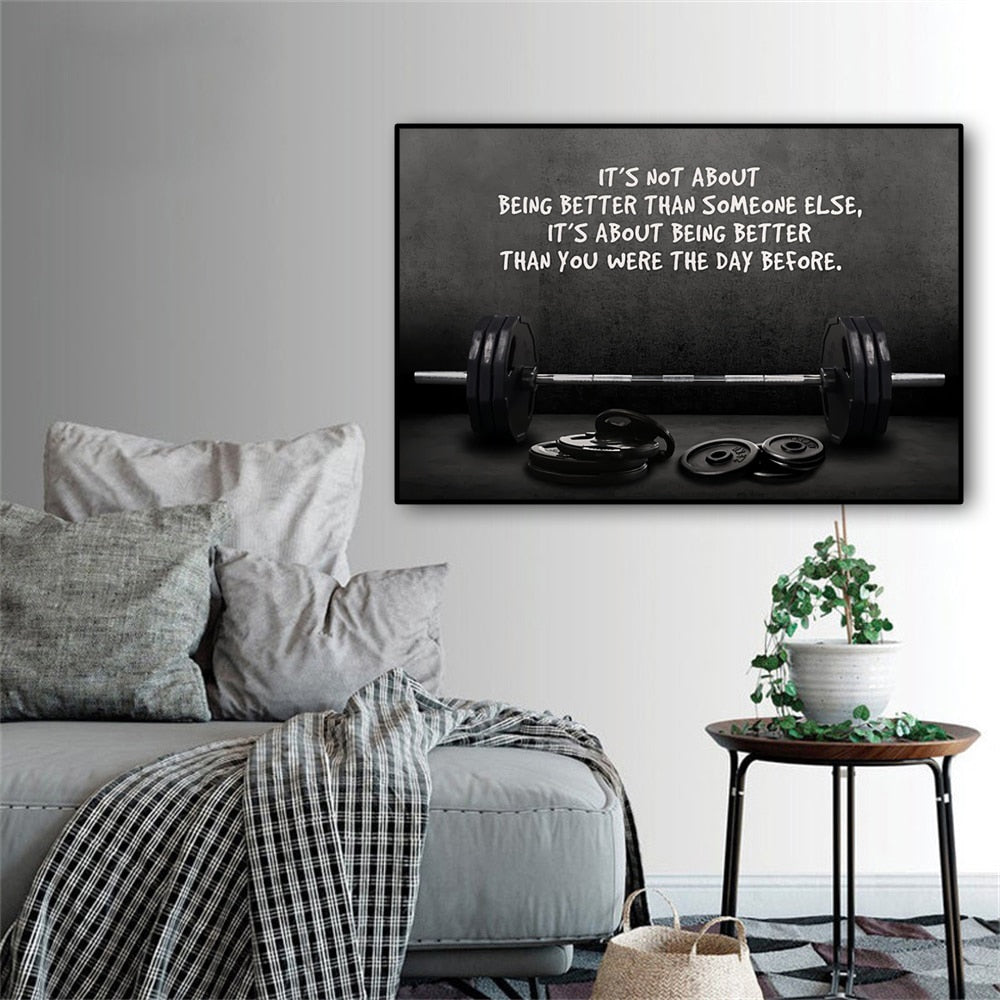 Arthia Designs - Weightlifting Gym Motivation Canvas Art - Review