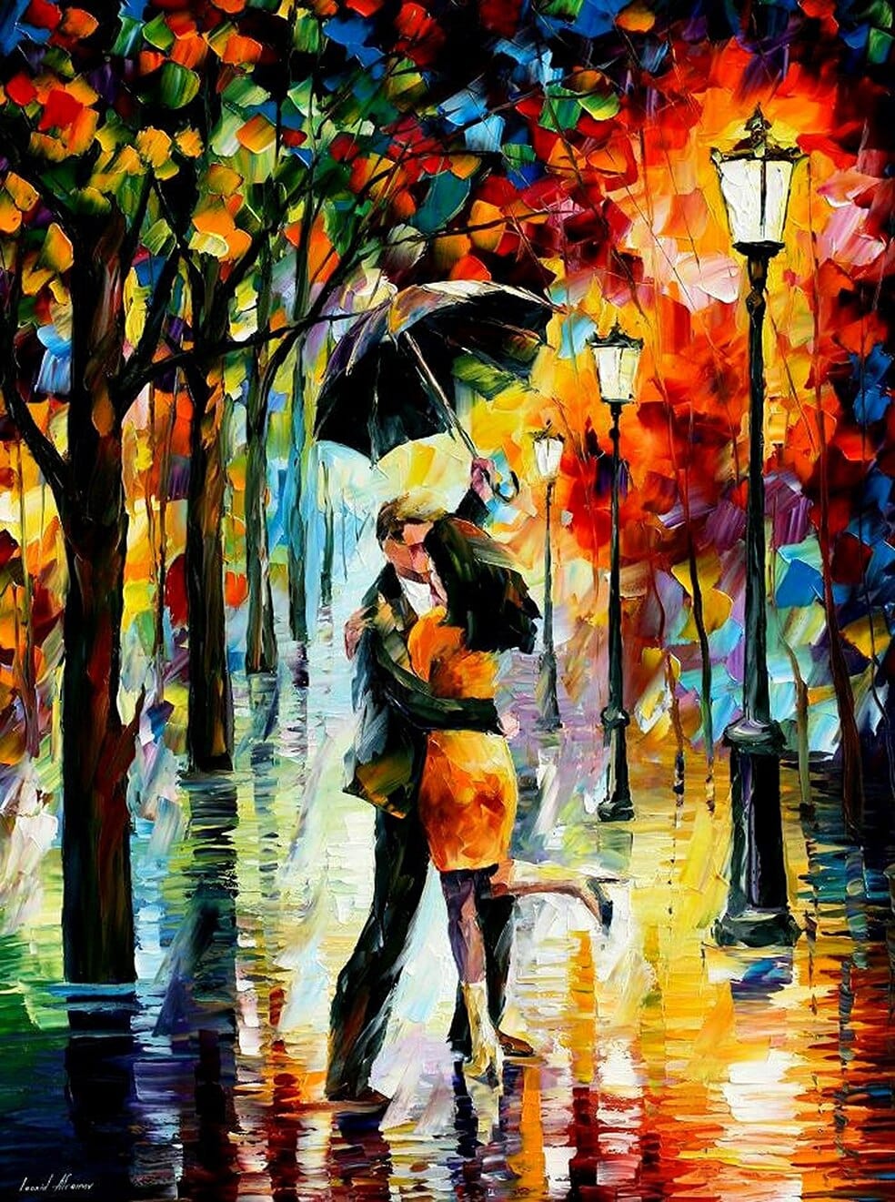 Arthia Designs - Rain of Love by Leonid Afremov Canvas Art - Review