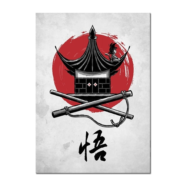 Arthia Designs - Dragon Ball Ink Red Black Canvas Art - Review