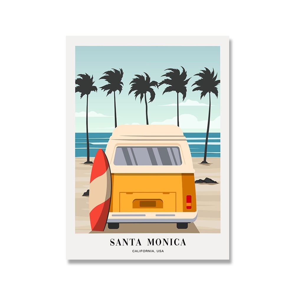 Arthia Designs - Santa Monica Honolulu Beaches Canvas Art - Review