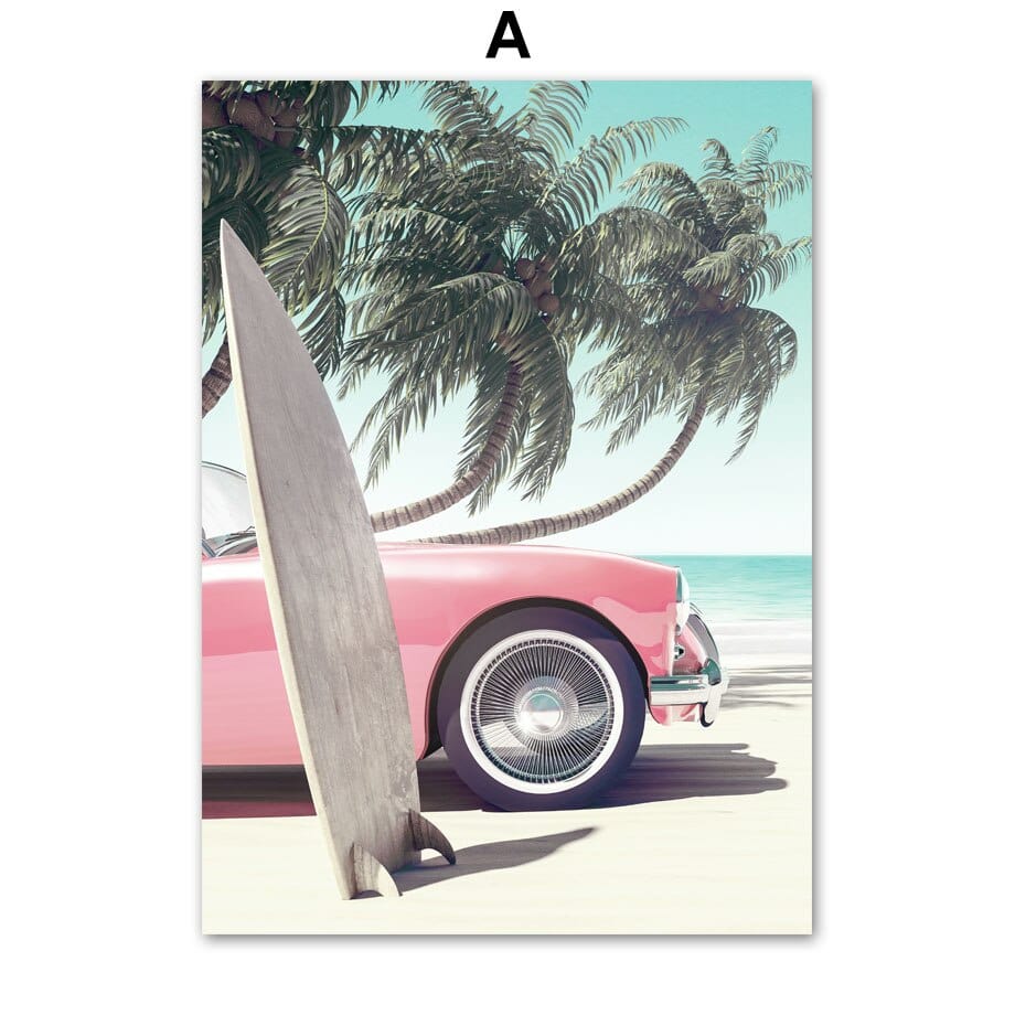 Arthia Designs - Pink Beach Palm Tree Canvas Art - Review