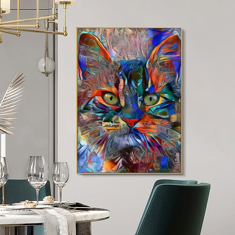 Arthia Designs - Colorful Cute Cat Canvas Art - Review