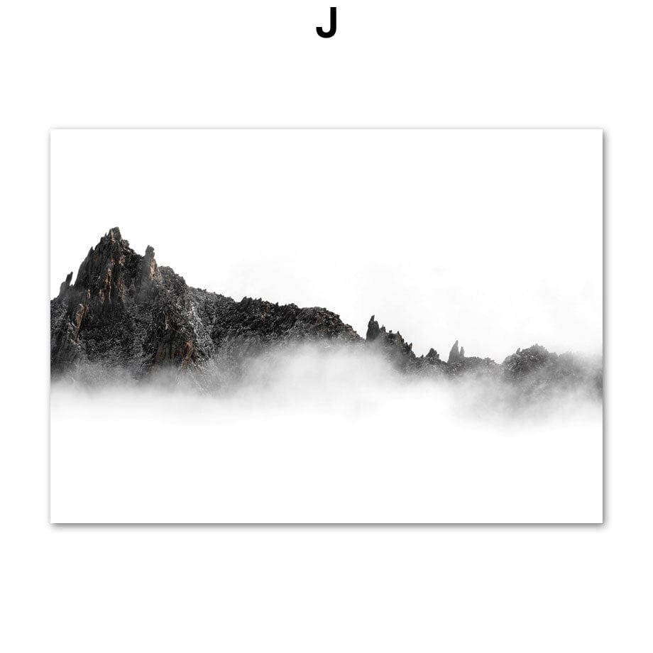 Arthia Designs - Cloudy Snow Mountain Peak Canvas Art - Review