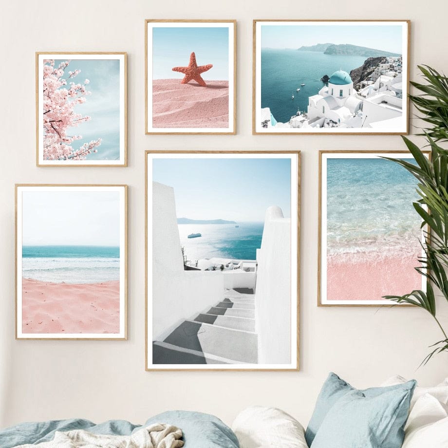 Arthia Designs - Santorini Summer Beach Resort Canvas Art - Review