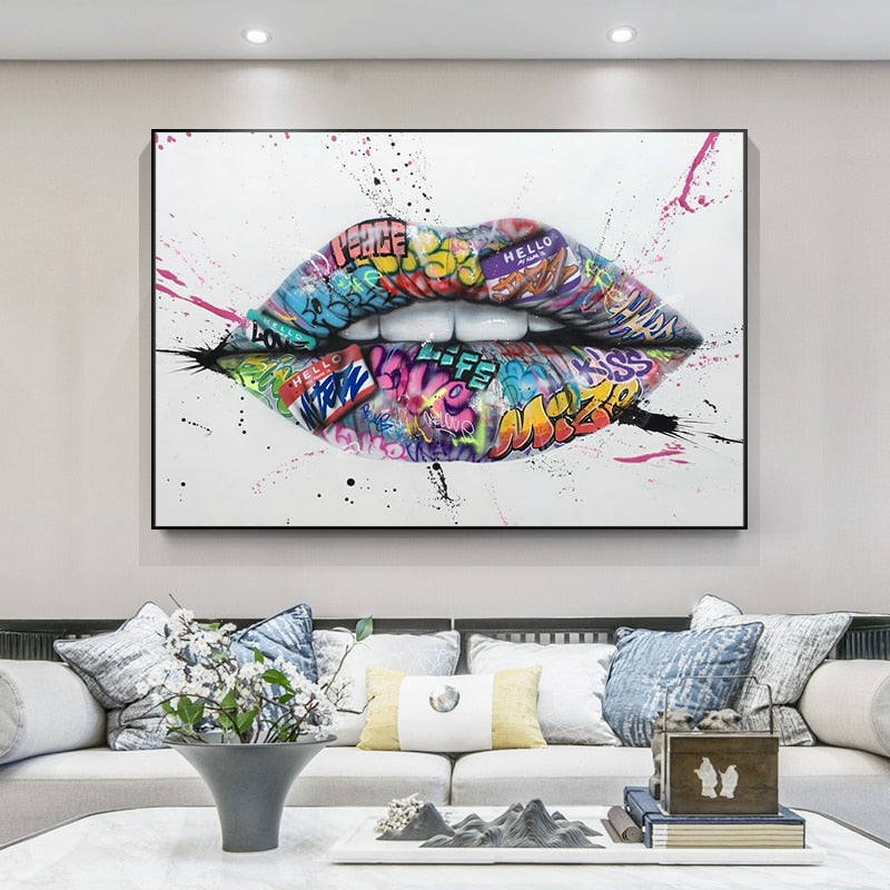 Arthia Designs - Sexy Lips Street Graffiti Canvas Art - Review