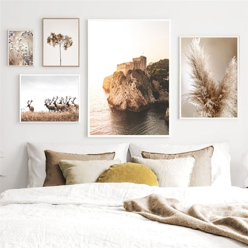 Arthia Designs - Nordic Brown Dandelion Landscape Canvas Art - Review