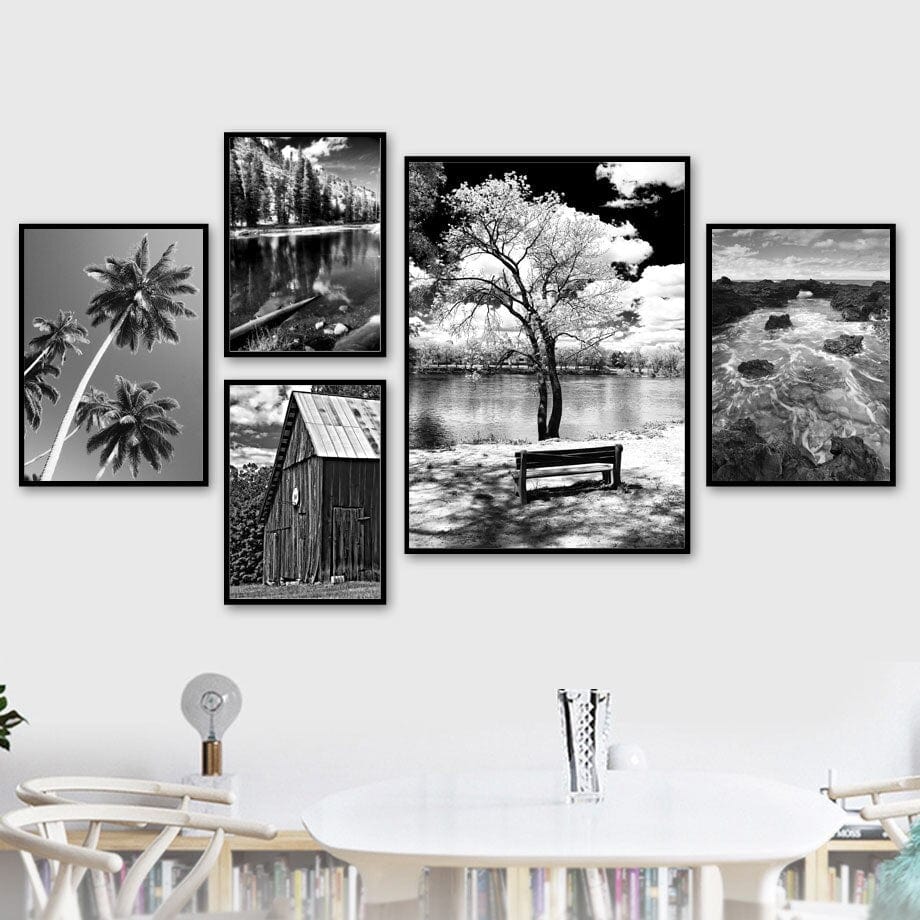 Arthia Designs - Black and White Forest Sea Canvas Art - Review