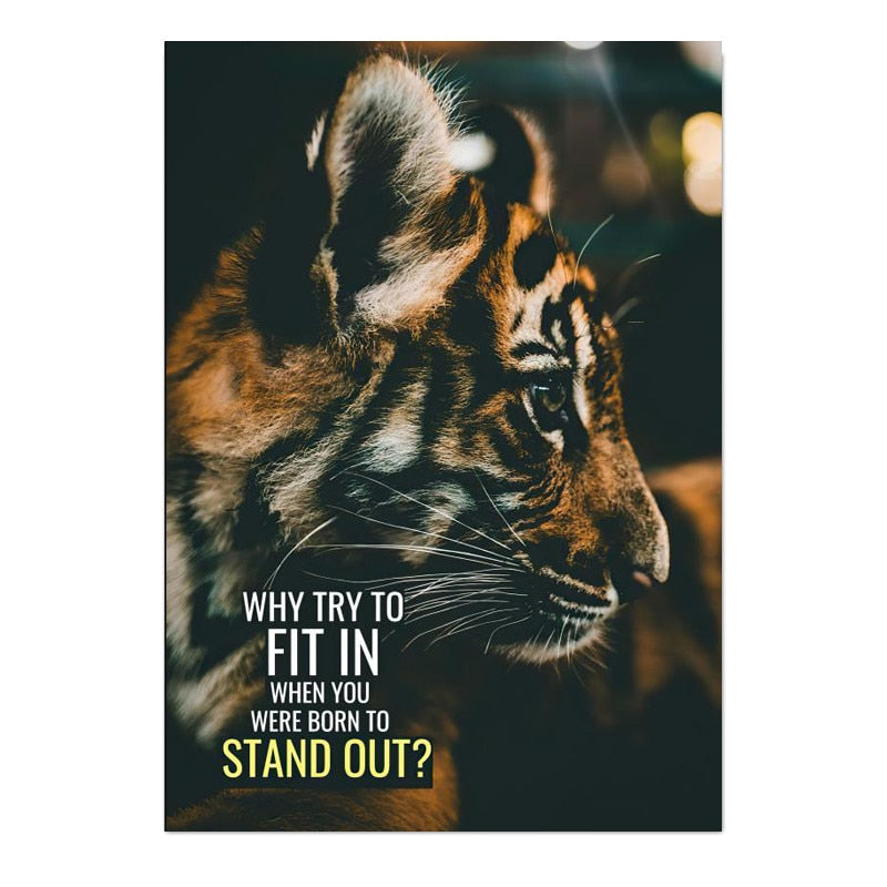 Arthia Designs - Never Give Up Animal Quotes Canvas Art - Review