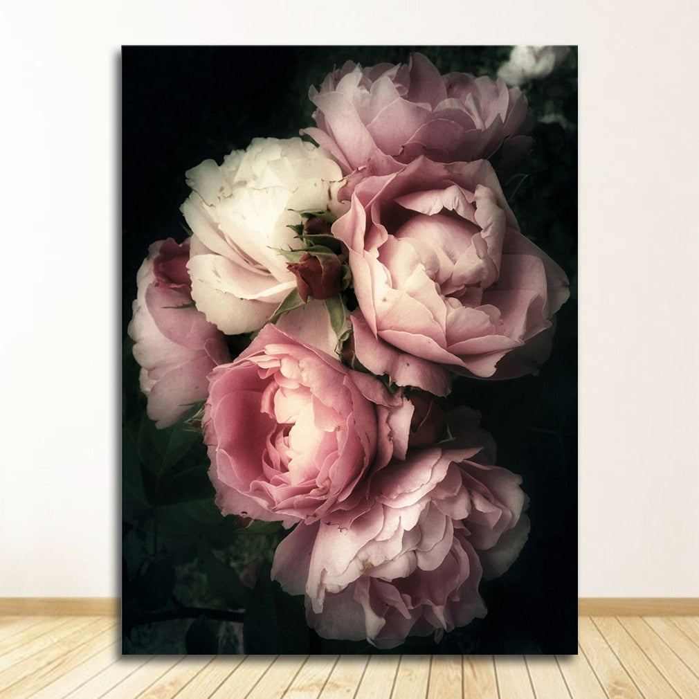 Arthia Designs - Vintage Pink Peony Flower Canvas Art - Review