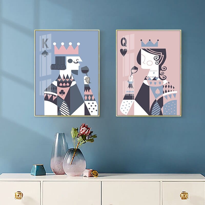 Arthia Designs - King & Queen Card Drinking Canvas Art - Review