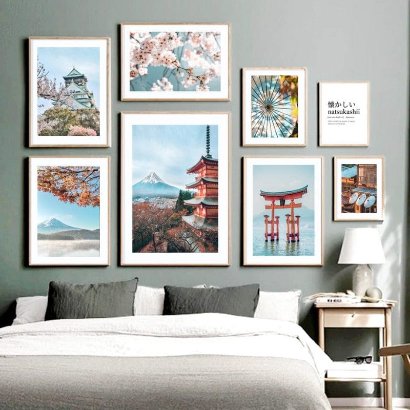 Arthia Designs - Mount Fuji Sakura Temple Canvas Art - Review