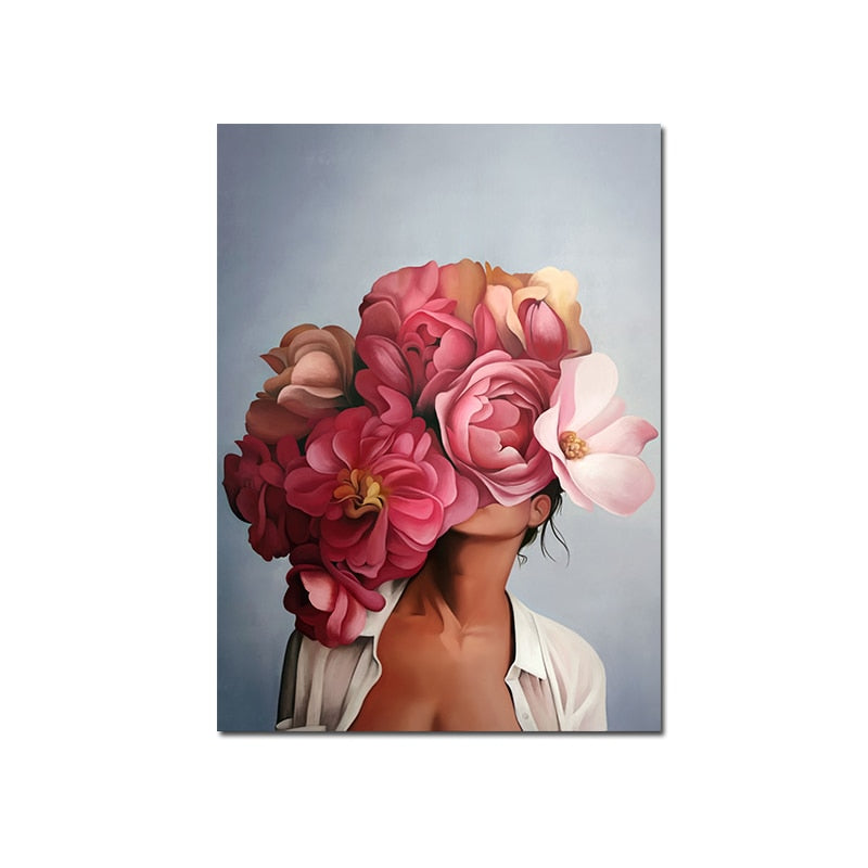 Arthia Designs - Modern Flower On Girl Head Canvas Art - Review