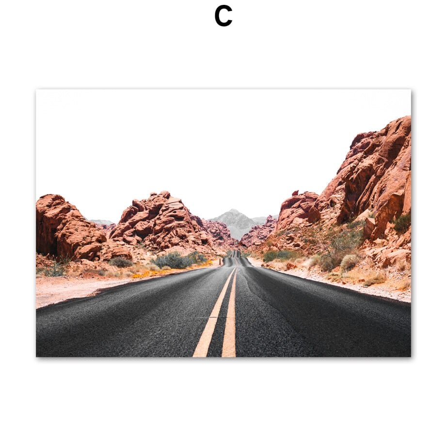 Arthia Designs - Desert Mountain Road Trip Canvas Art - Review