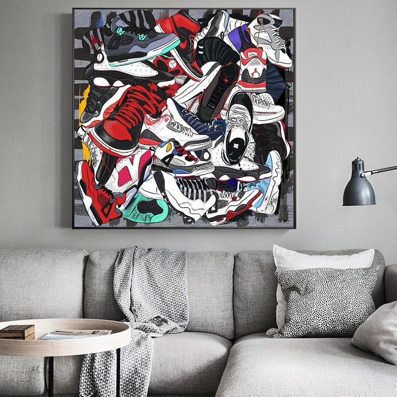 Arthia Designs - Abstract Graffiti Sports Shoes Canvas Art - Review