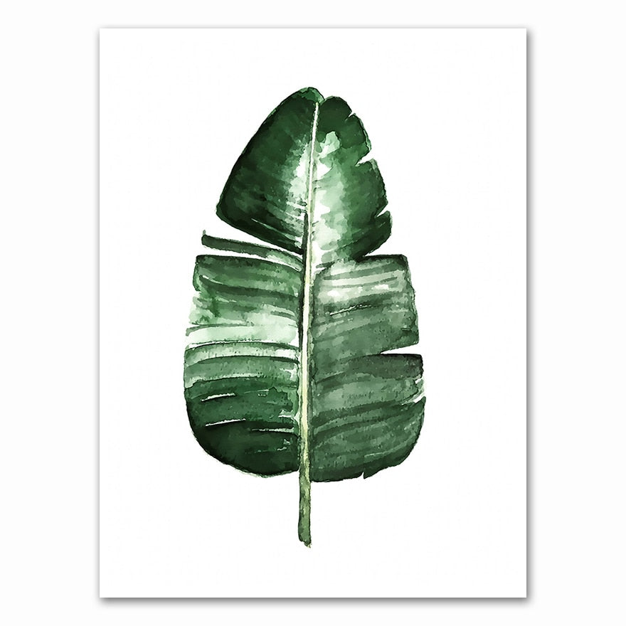 Arthia Designs - Nordic Tropical Green Leaves Canvas Art - Review