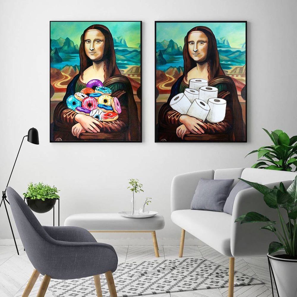 Arthia Designs - Funny Toilet Mona Lisa Canvas Art - Review