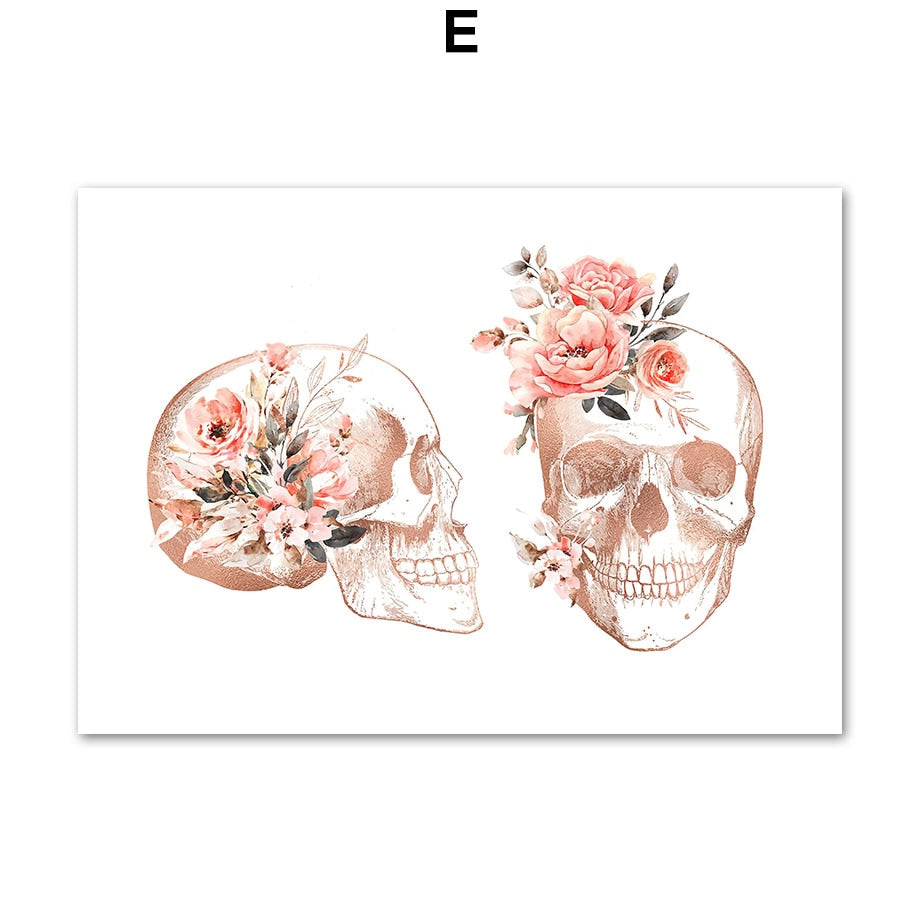 Arthia Designs - Flower Human Skull Anatomy Canvas Art - Review