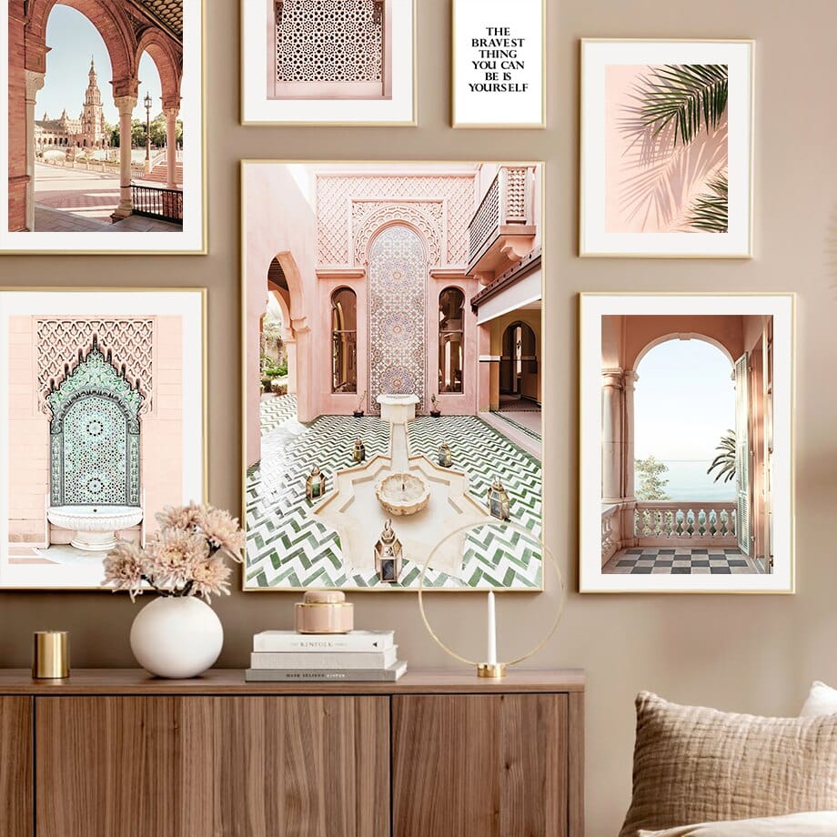 Arthia Designs - Moroccan Luxury Pink Resort Canvas Art - Review