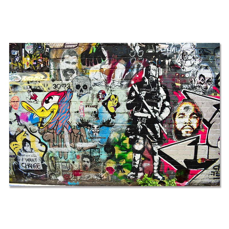 Arthia Designs - Banksy Street Graffiti Collage Canvas Art - Review