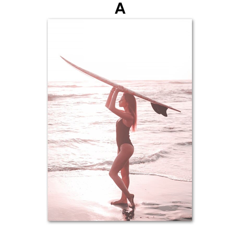 Arthia Designs - Bikini Surfer Girl Summer Vibes Canvas Art - Review