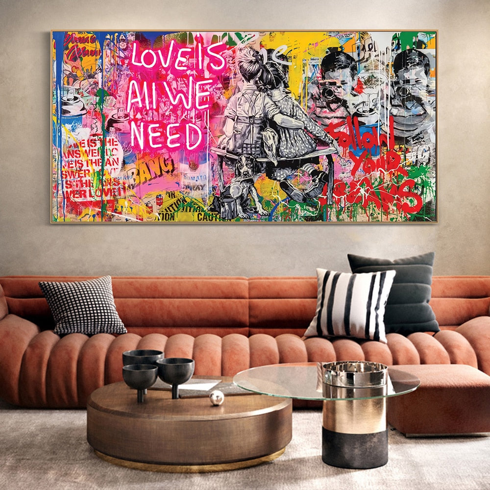 Arthia Designs - Love Is All We Need Graffiti Canvas Art - Review