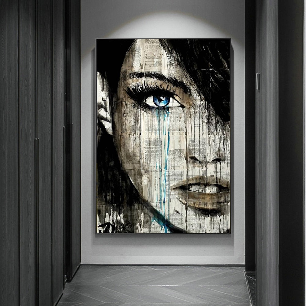 Arthia Designs - Modern Abstract Woman Face Graffiti Canvas Art - Review