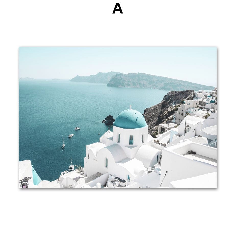 Arthia Designs - Santorini Summer Beach Resort Canvas Art - Review