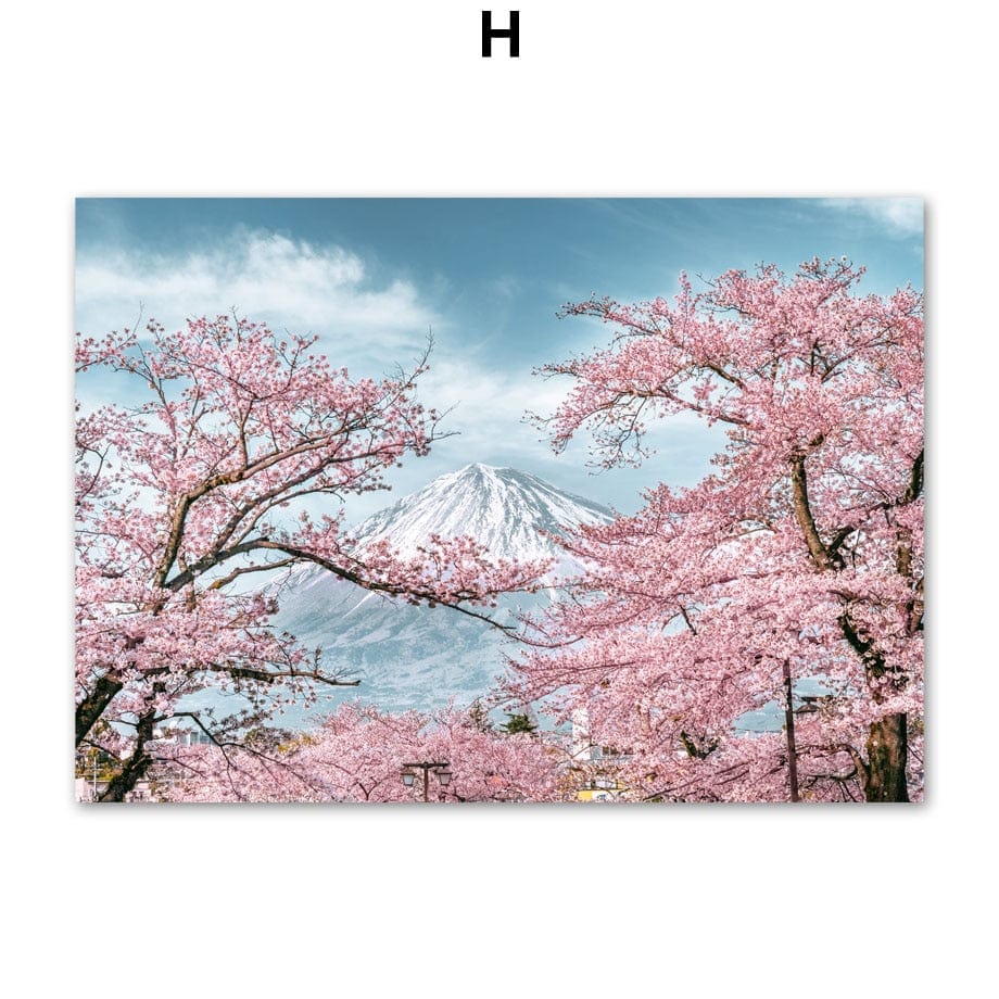 Arthia Designs - Mount Fuji Sakura Temple Canvas Art - Review