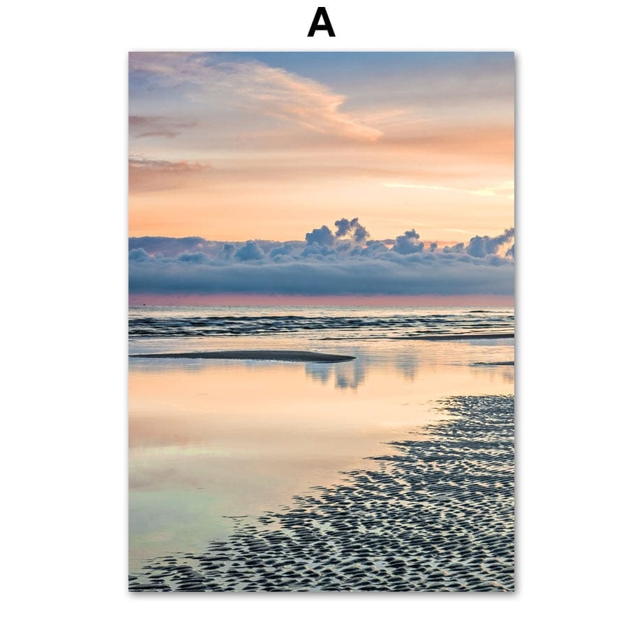 Arthia Designs - Seaside Sunset Beach View Canvas Art - Review