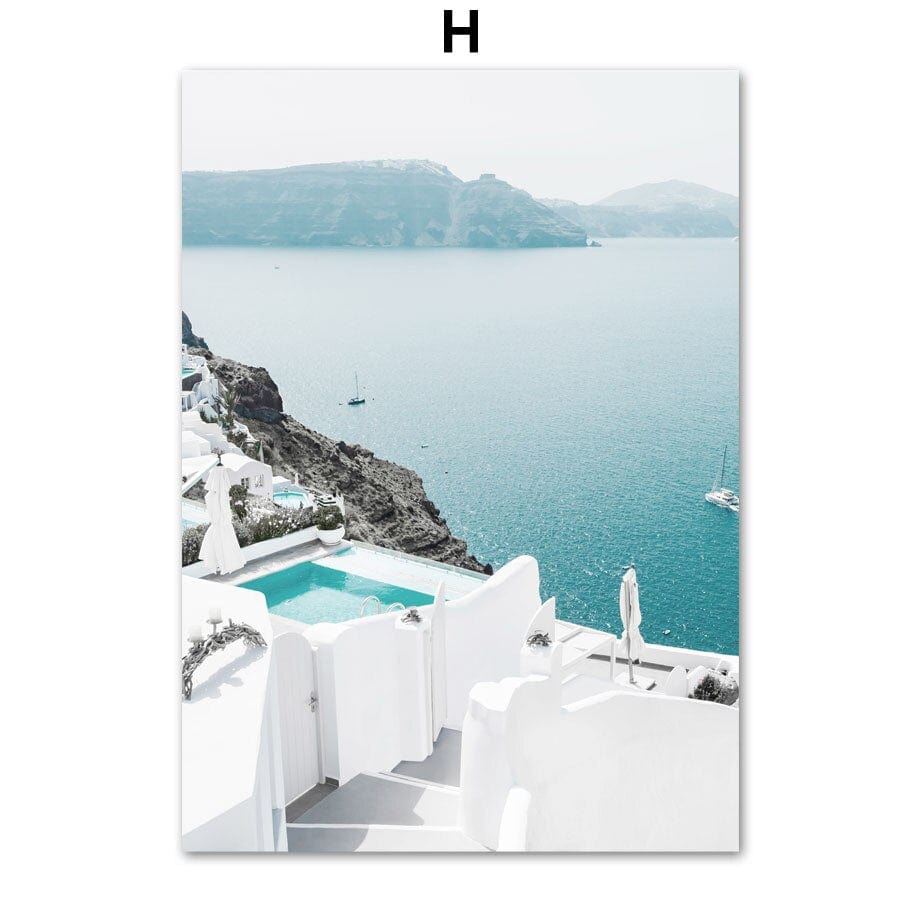 Arthia Designs - Santorini Summer Beach Resort Canvas Art - Review